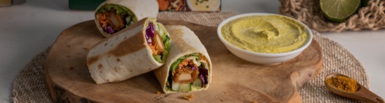 wraps vegetales al curry