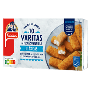 Varitas de pescado congelado