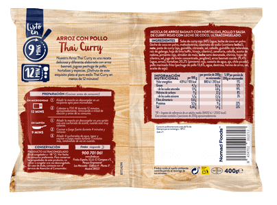 Arroz Thai Curry back