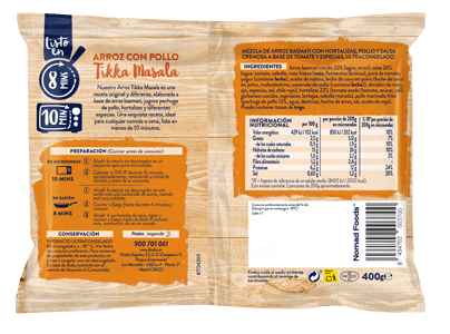 Arroz Tikka Masala back