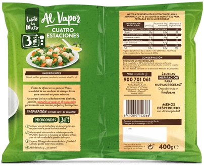 Verduras cuatro estaciones al vapor Findus