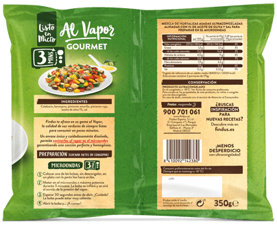 Verduras gourmet al vapor Findus