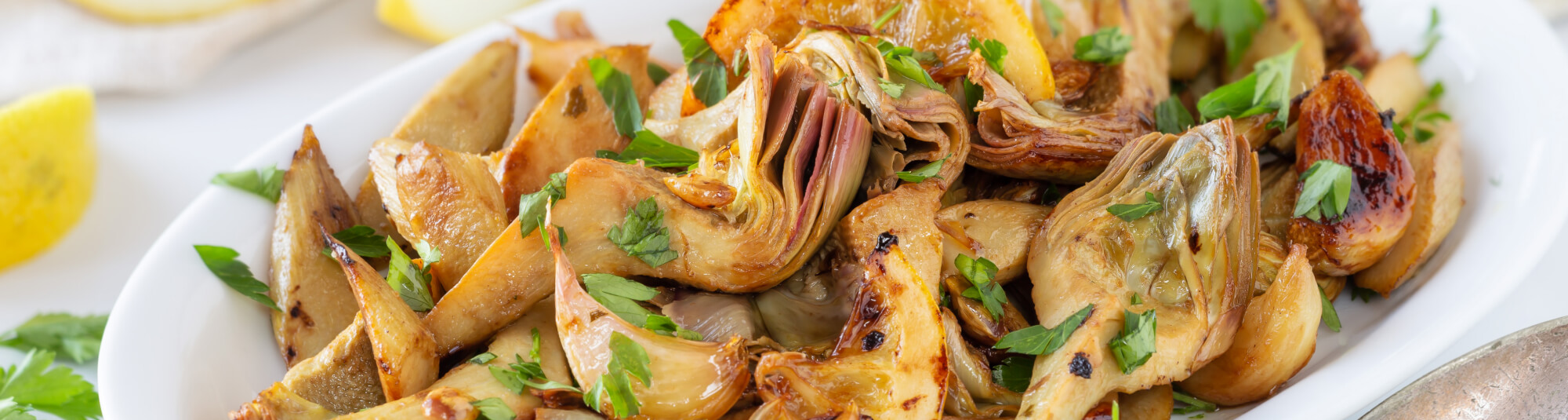 Alcachofas al microondas con limón