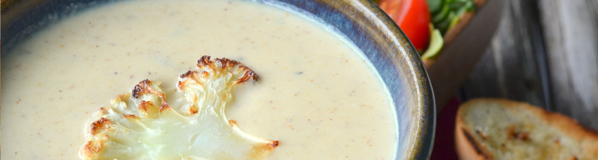 Crema de coliflor y manzana