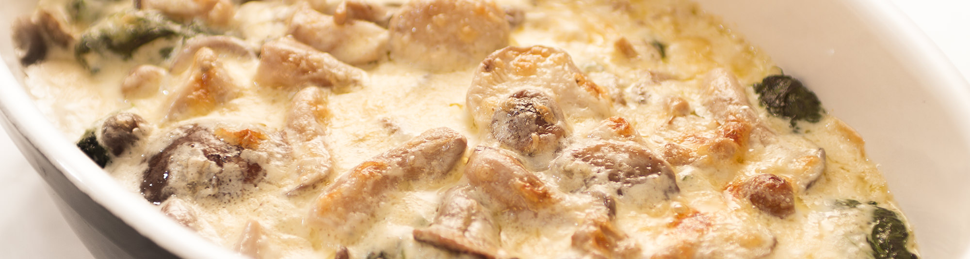 Plato de espinacas con setas al horno Findus 1148 x 307