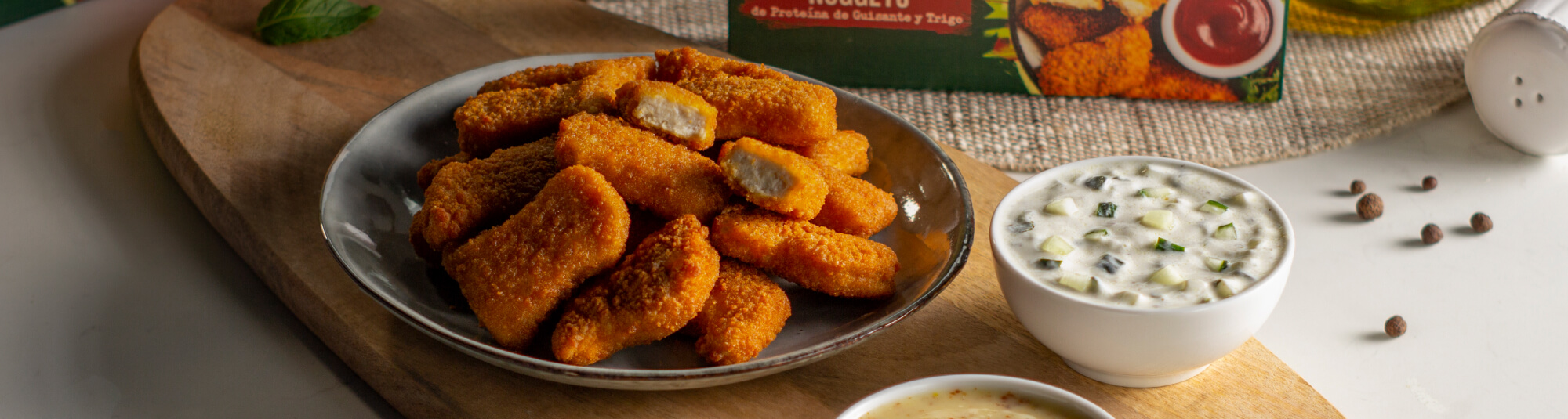 salsa nuggets vegetarianos