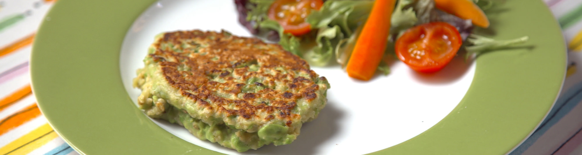 Hamburguesa vegetariana con guisantes Findus 1024 x 274