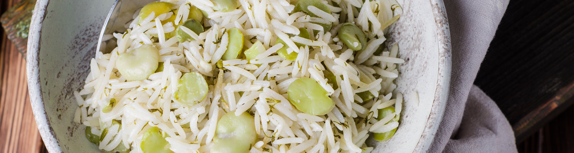 Plato de habas con arroz