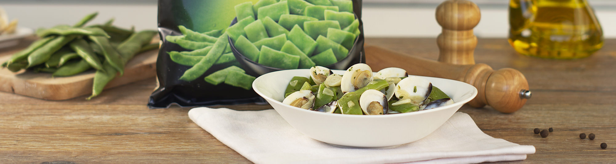 almejas con judías verdes