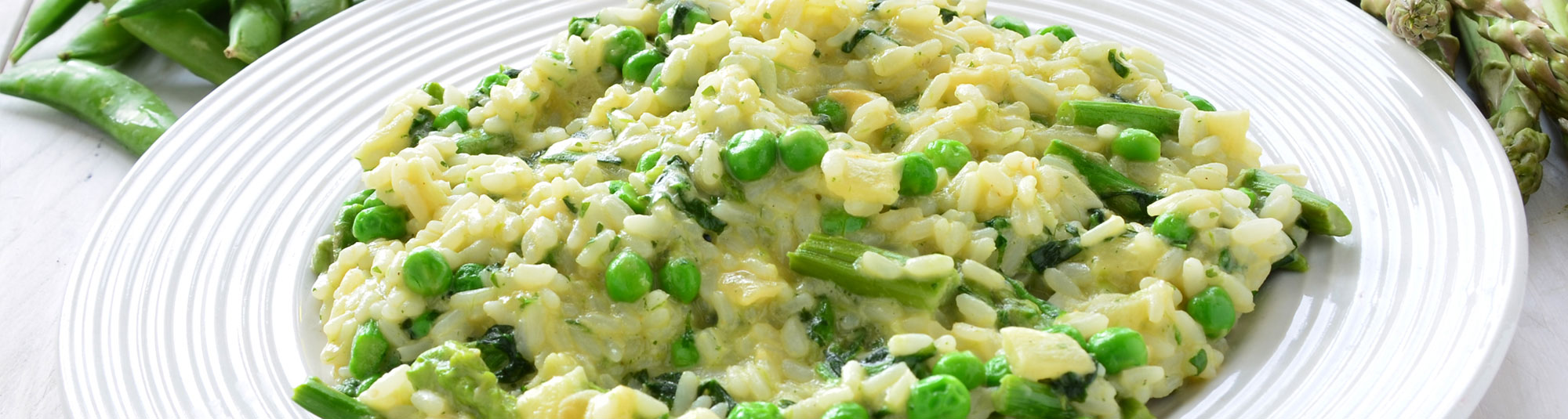 receta de risotto de guisantes