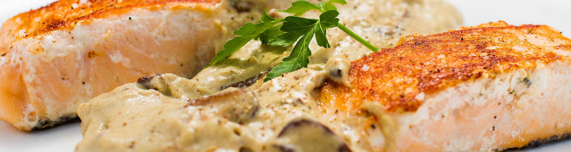 receta de salmón con salsa de setas